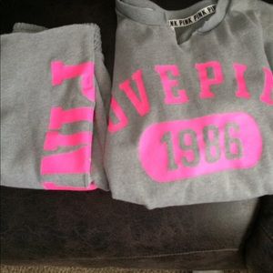 🚫❌SOLD🚫❌VS PINK” Matching Sweat Suit